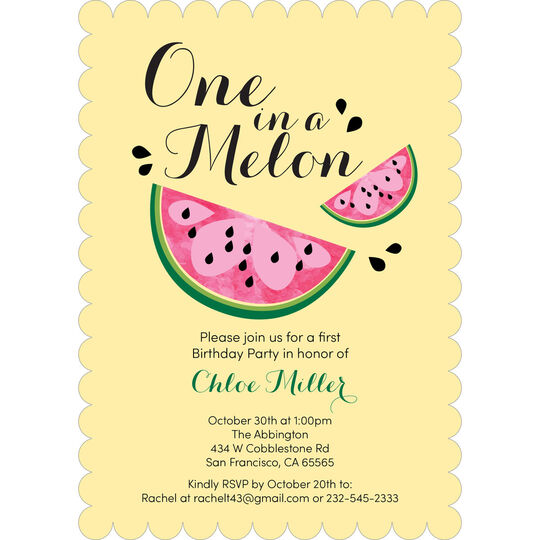 One in a Melon Invitations